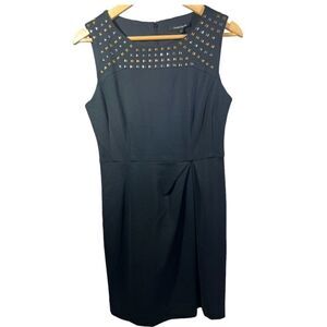 NANETTE LEPORE Women’s Y2K Caravan Studded Sleeveless Jersey Dress Black Size 6